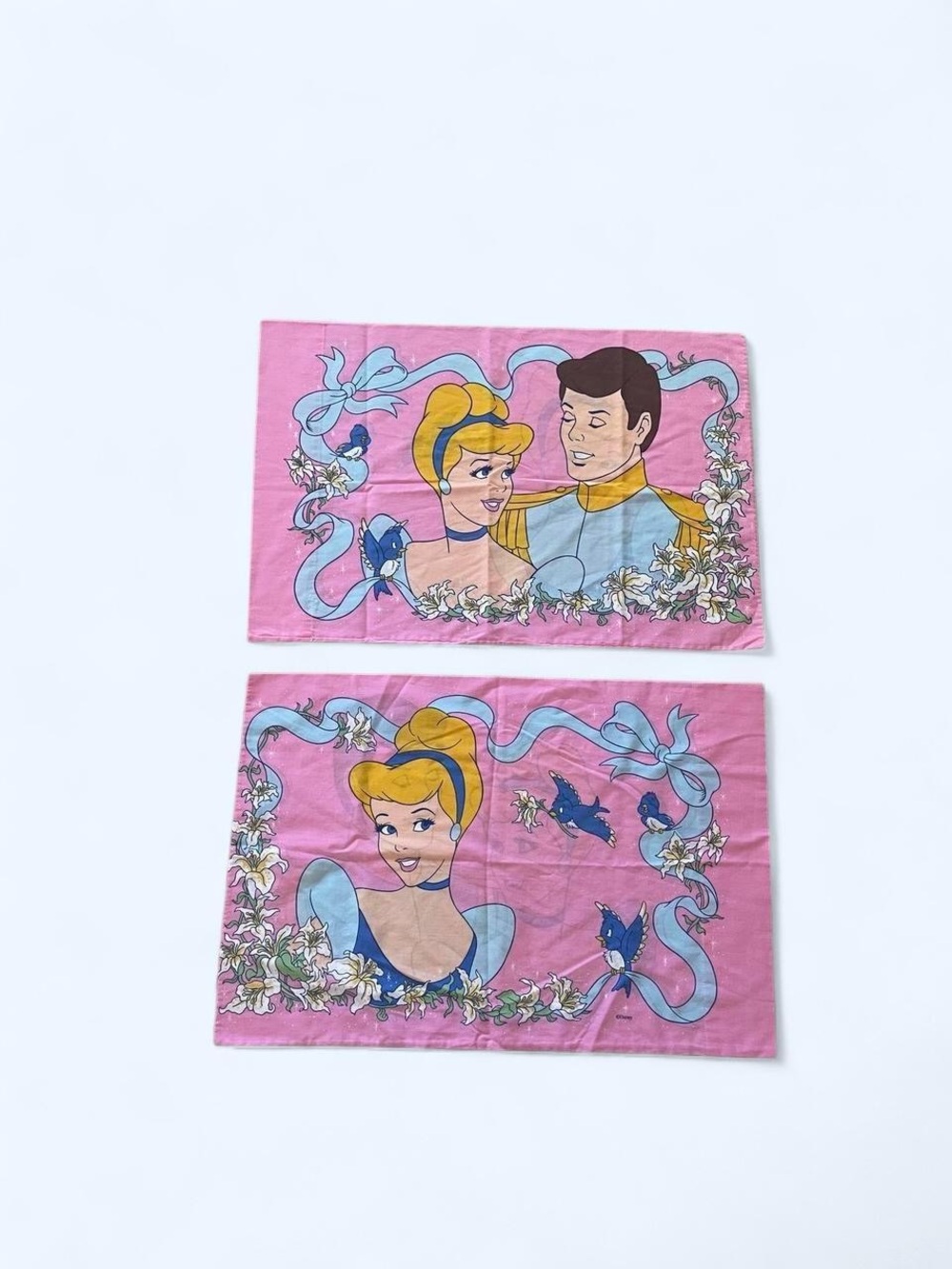 Vintage Cinderella Pink Cartoon Pillowcase Set - Picture 2 of 3